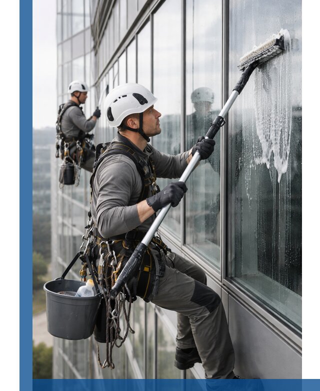 Высотная мойка сплошного остекления с выездом в Ноябрьске