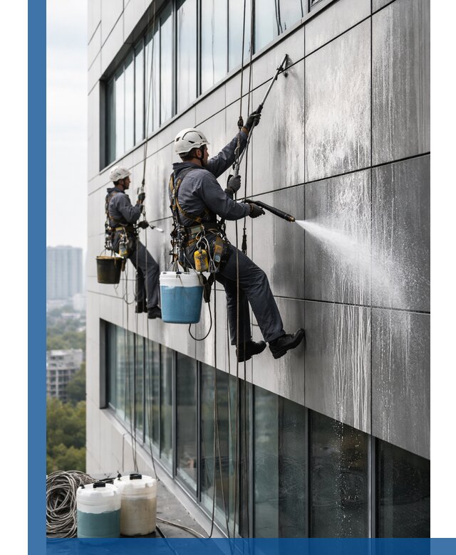 Профессиональная мойка вентилируемых фасадов в Ноябрьске