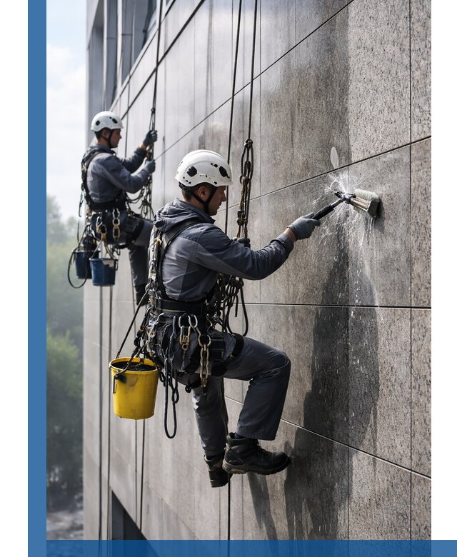 Профессиональная мойка фасада из керамогранита в Ноябрьске