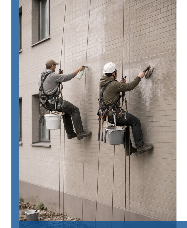 Удаление высолов с фасада зданий в Ноябрьске без повреждений и следов