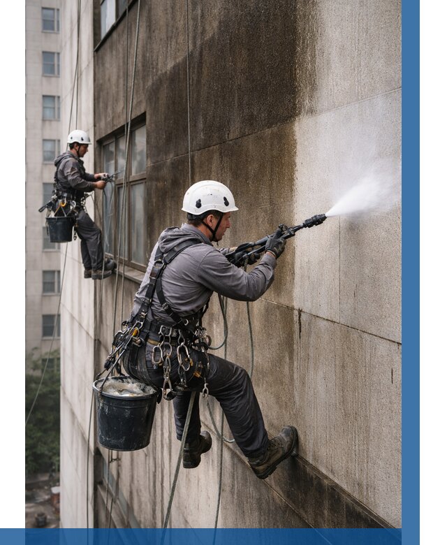 Очистка фасада от копоти в Ноябрьске от 253 р. | ВЫСОТНИК-Нбс