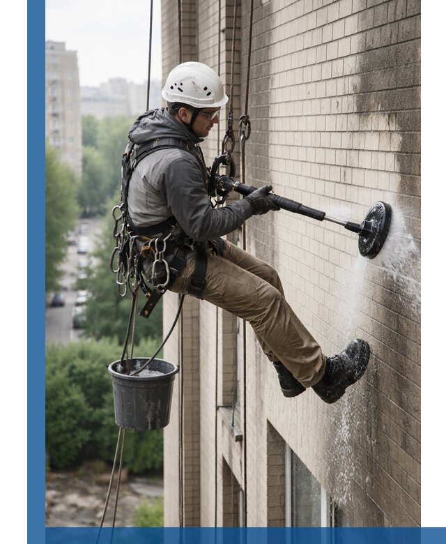 Очистка фасада от копоти в Ноябрьске профессионально и безопасно