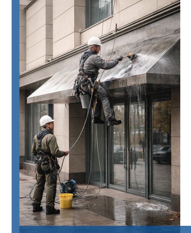 Профессиональная мойка козырьков и навесов в Ноябрьске