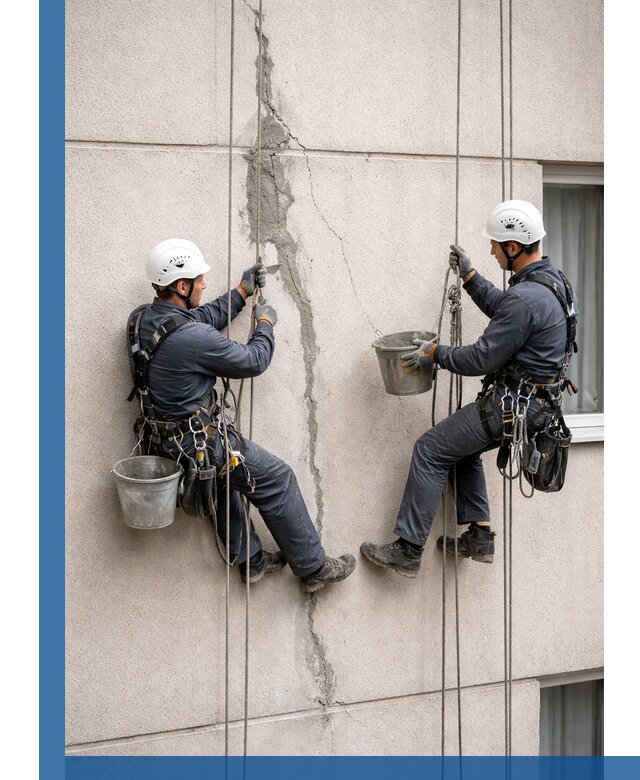 Заделка трещин на фасаде в Ноябрьске с гарантийным ремонтом