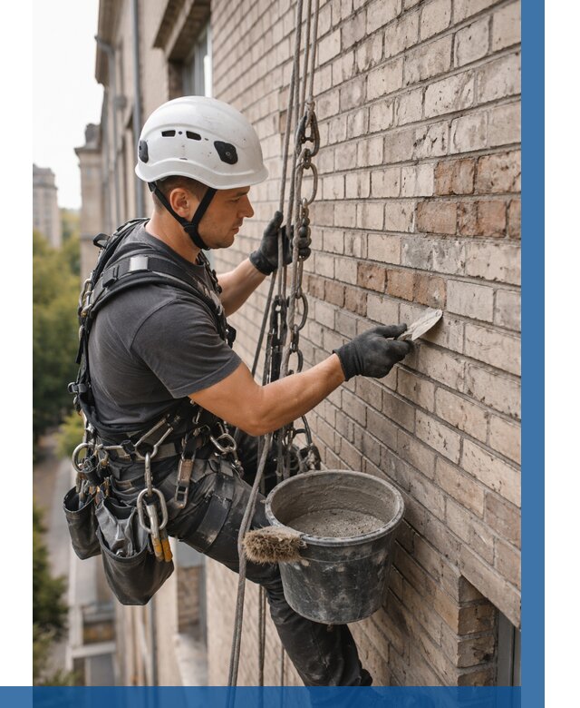 Ремонт кирпичной кладки фасада в Ноябрьске от 1823 р. | ВЫСОТНИК-Нбс