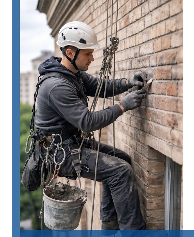 Качественный ремонт кирпичной кладки фасада в Ноябрьске с гарантией