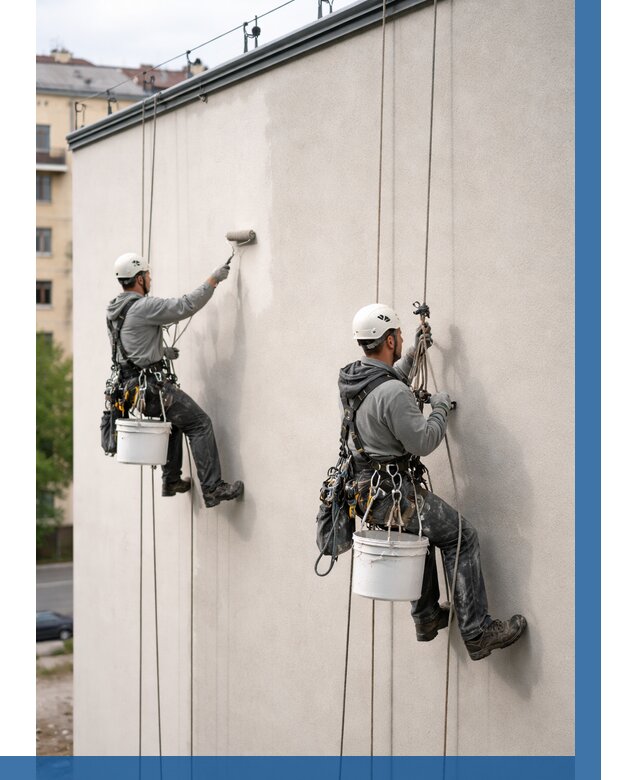 Покраска оштукатуренного фасада в Ноябрьске от 324 р. | ВЫСОТНИК-Нбс