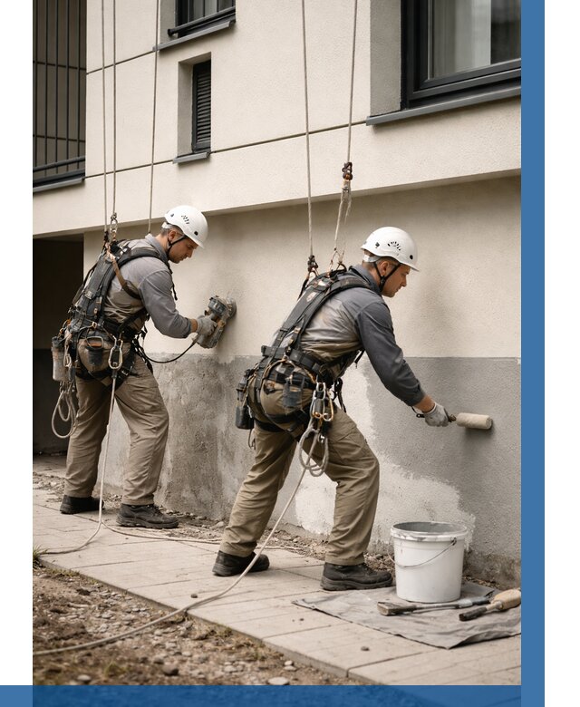 Окраска цоколя здания в Ноябрьске от 456 р. под ключ | ВЫСОТНИК-Нбс