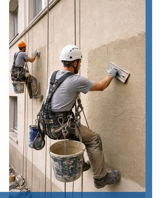 Декоративная штукатурка фасада в Ноябрьске от 1216 р. | ВЫСОТНИК-Нбс