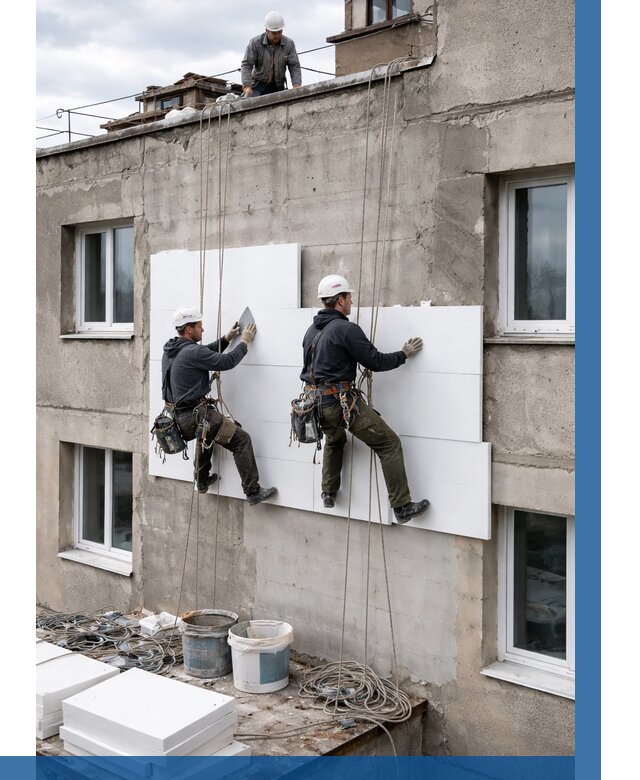 Утепление фасада пенополистиролом в Ноябрьске от 1823 р. | ВЫСОТНИК-Нбс