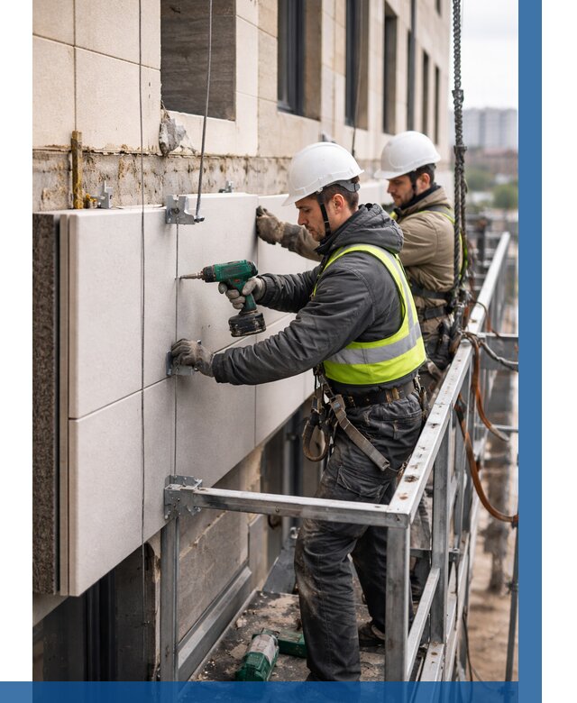 Монтаж фасадных термопанелей в Ноябрьске от 1520 р. | ВЫСОТНИК-Нбс