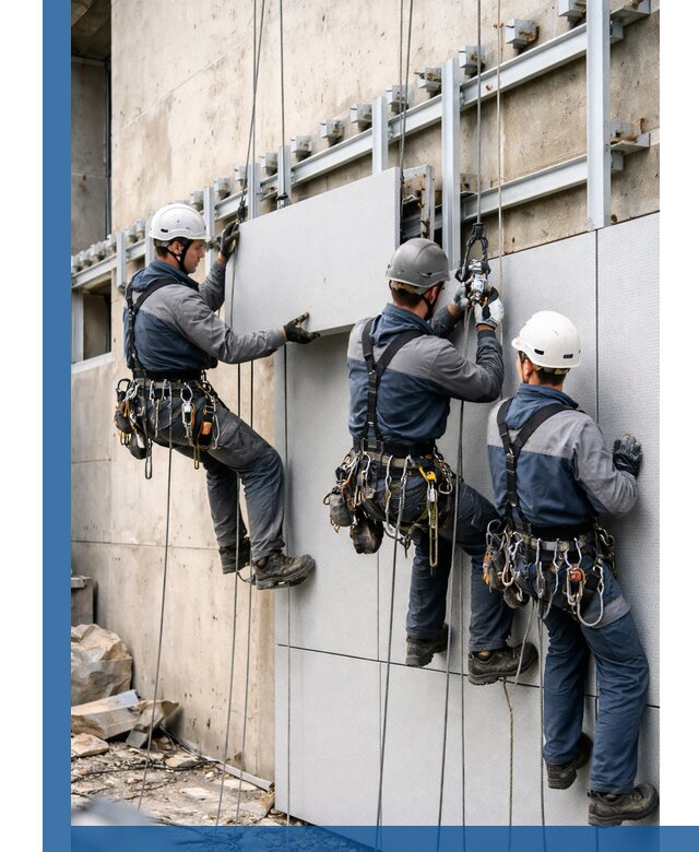 Монтаж вентилируемого фасада в Ноябрьске под ключ с гарантией качества