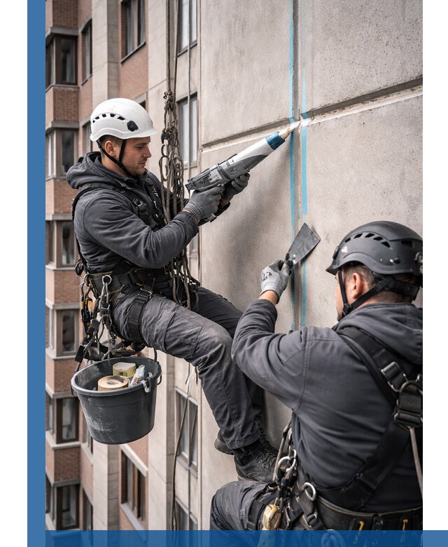 Вторичная герметизация швов фасада и кровли в Ноябрьске