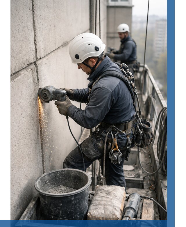 Штробление межпанельных швов в Ноябрьске от 1216 р. | ВЫСОТНИК-Нбс