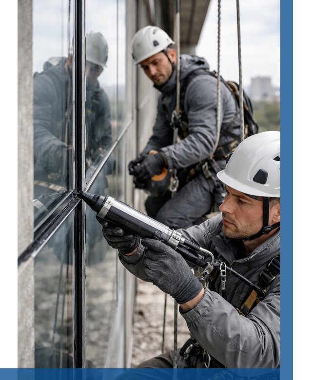 Герметизация витражных швов в Ноябрьске от 658 р. | ВЫСОТНИК-Нбс