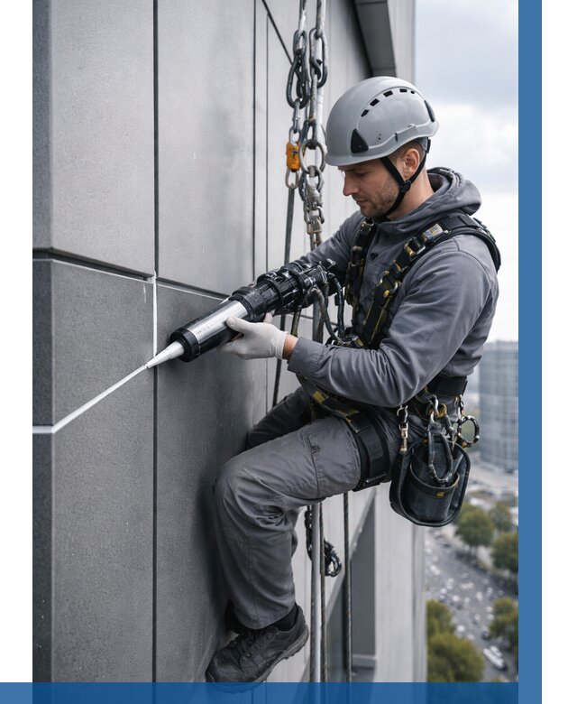 Герметизация стыков фасадных панелей в Ноябрьске от 6585 р.| ВЫСОТНИК-Нбс