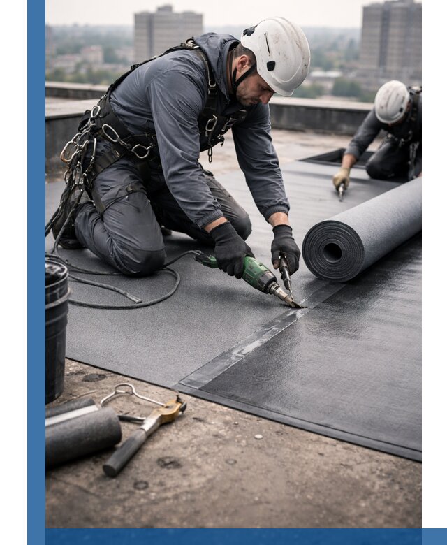 Ремонт мягкой кровли в Ноябрьске с выездом промальпинистов