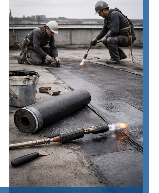 Ремонт рулонной кровли в Ноябрьске от 658 р. | ВЫСОТНИК-Нбс