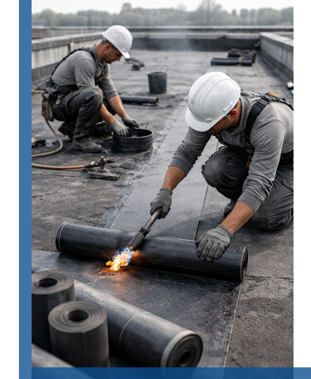 Ремонт рулонной кровли в Ноябрьске герметизация и восстановление