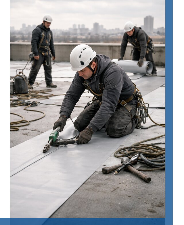 Ремонт мембранной кровли в Ноябрьске от 1823 р./м2 | ВЫСОТНИК-Нбс