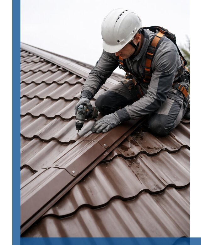 Ремонт металлочерепицы на крыше в Ноябрьске профессионально