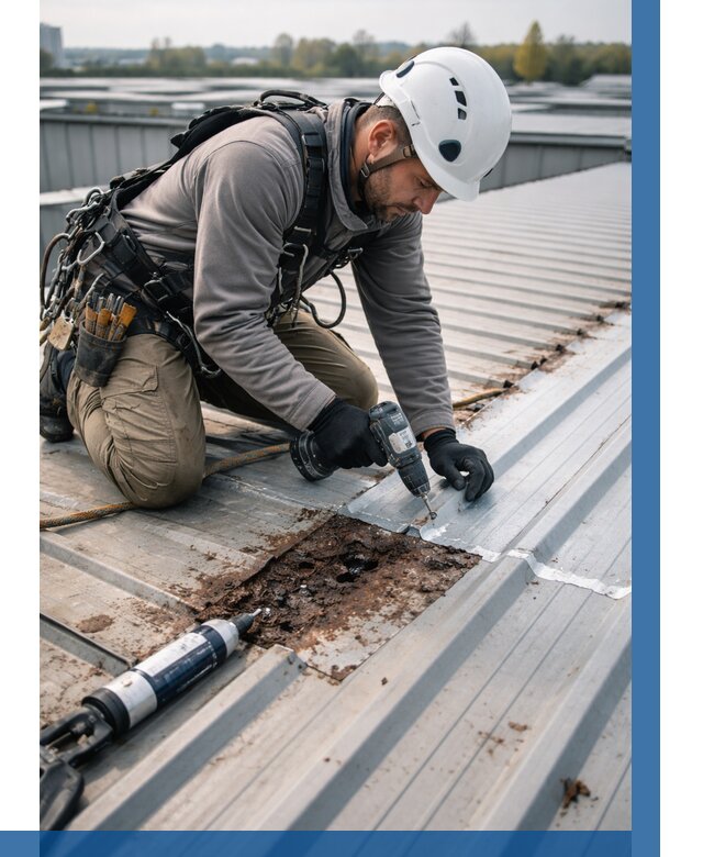 Ремонт профнастила на кровле в Ноябрьске от 709 р. | ВЫСОТНИК-Нбс