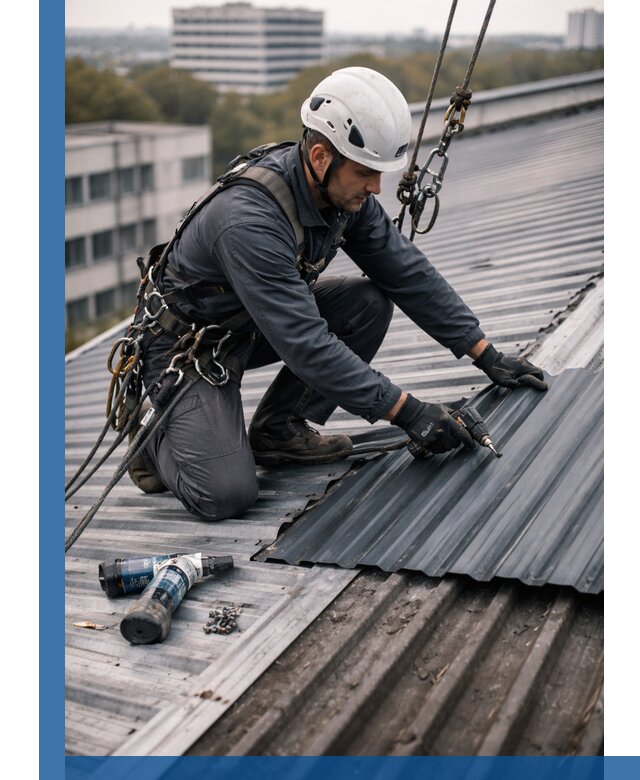 Ремонт профнастила на кровле в Ноябрьске, работы под ключ