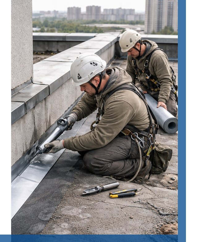 Ремонт кровельных примыканий в Ноябрьске от 1216 р. | ВЫСОТНИК-Нбс