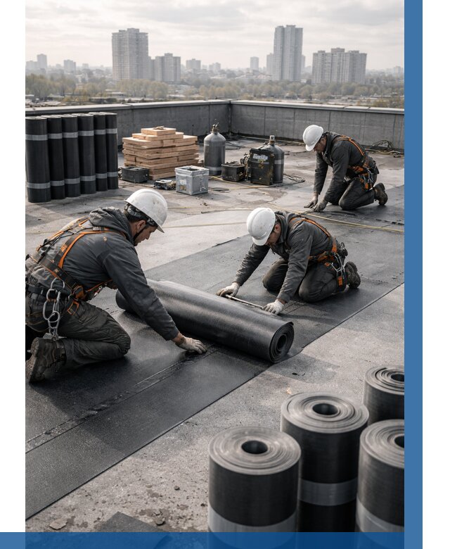 Монтаж мягкой кровли под ключ в Ноябрьске от 456 р. | ВЫСОТНИК-Нбс