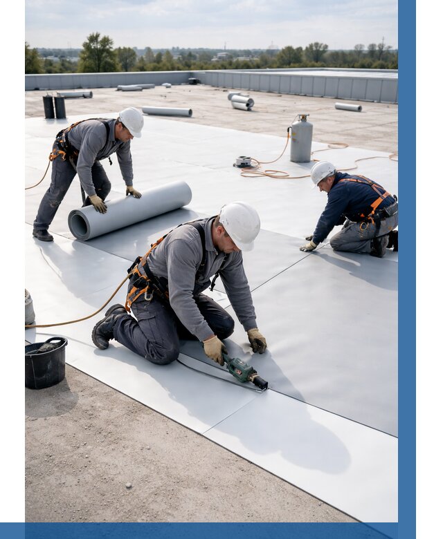 Монтаж мембранной кровли под ключ в Ноябрьске от 1216 р. | ВЫСОТНИК-Нбс