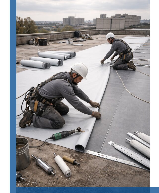 Монтаж мембранной кровли в Ноябрьске для промышленных зданий