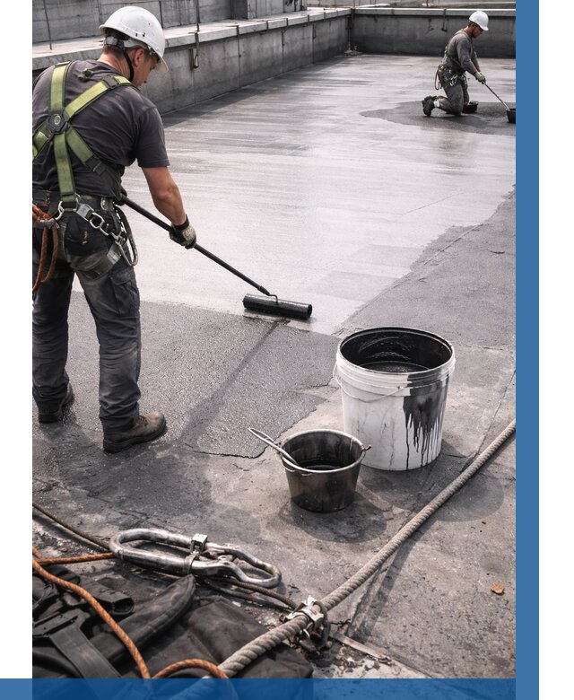 Гидроизоляция кровли жидкой резиной в Ноябрьске от 507 р. | ВЫСОТНИК-Нбс