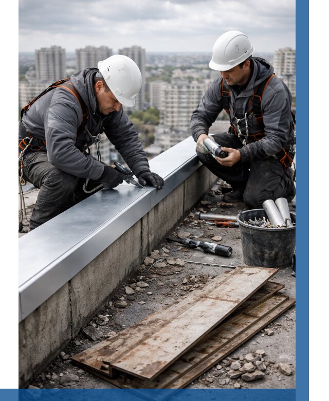 Замена парапетных крышек под ключ в Ноябрьске от 1216 р. | ВЫСОТНИК-Нбс