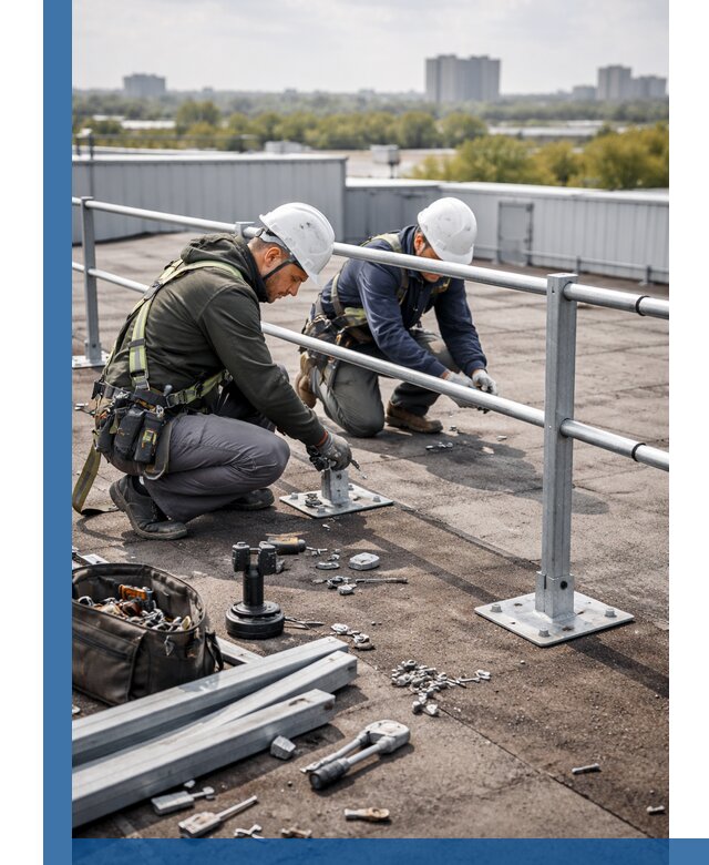 Монтаж кровельного ограждения в Ноябрьске под ключ с гарантией