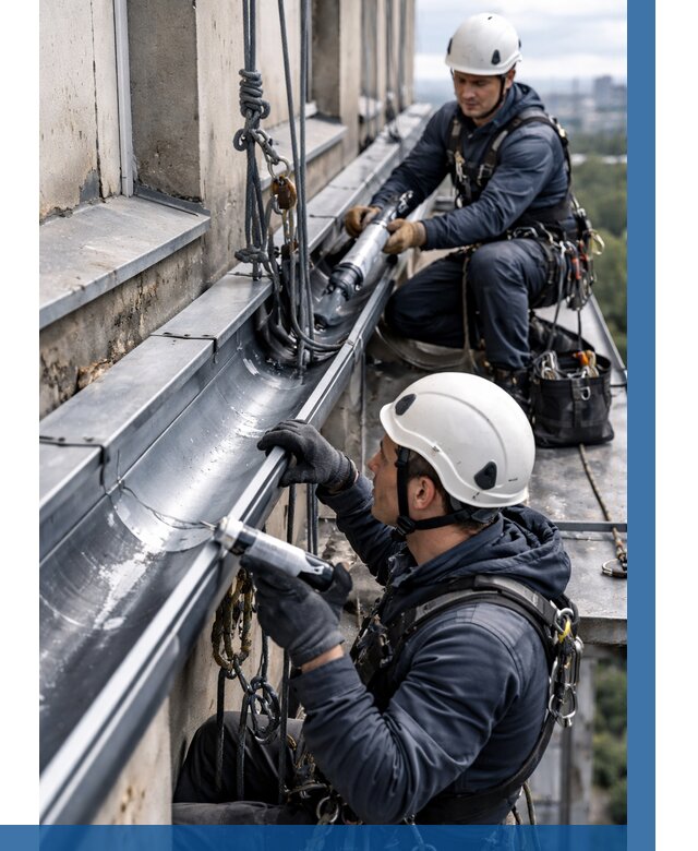 Ремонт водосточных желобов в Ноябрьске от 6585 р. | ВЫСОТНИК-Нбс