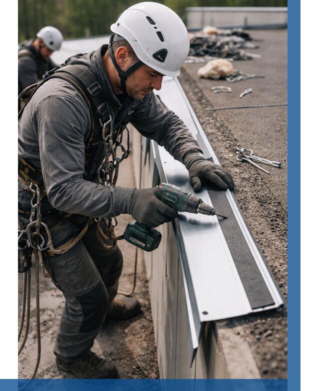 Монтаж капельника на кровле в Ноябрьске от 304 р. | ВЫСОТНИК-Нбс