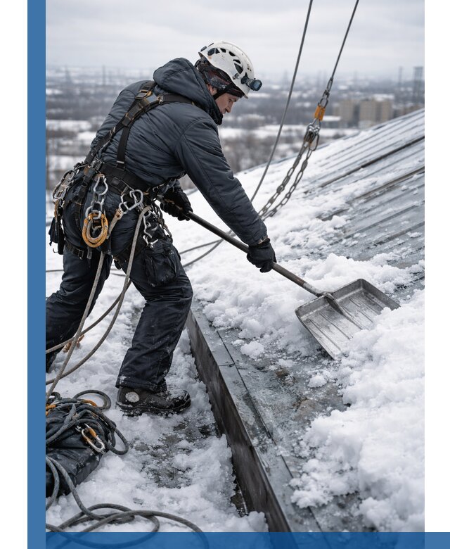 Профессиональная очистка кровли от снега и наледи в Ноябрьске