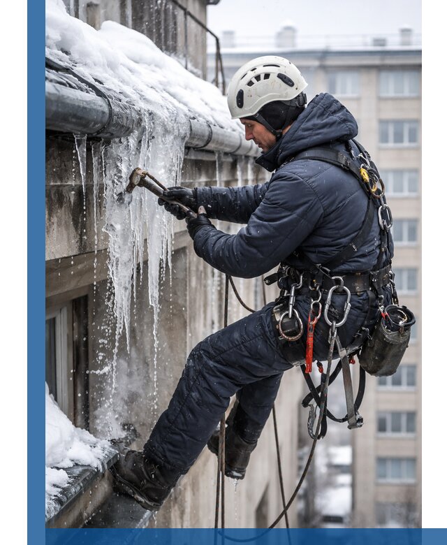 Удаление наледи и чистка водостоков в Ноябрьске оперативно и безопасно