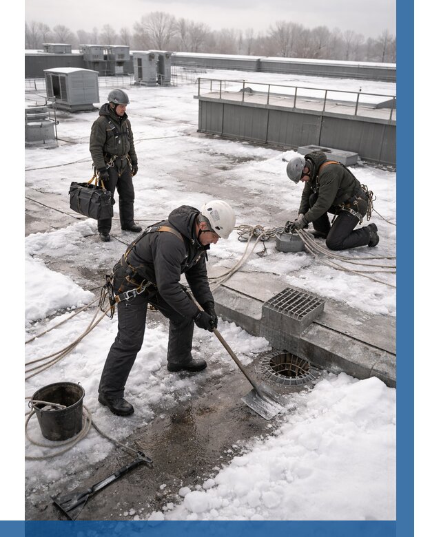 Абонентское обслуживание кровли зимой в Ноябрьске от 8104 р. | ВЫСОТНИК-Нбс