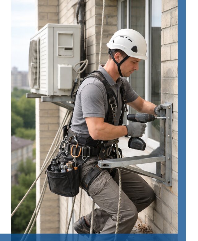 Установка кронштейнов кондиционера в Ноябрьске от 3546 р. | ВЫСОТНИК-Нбс