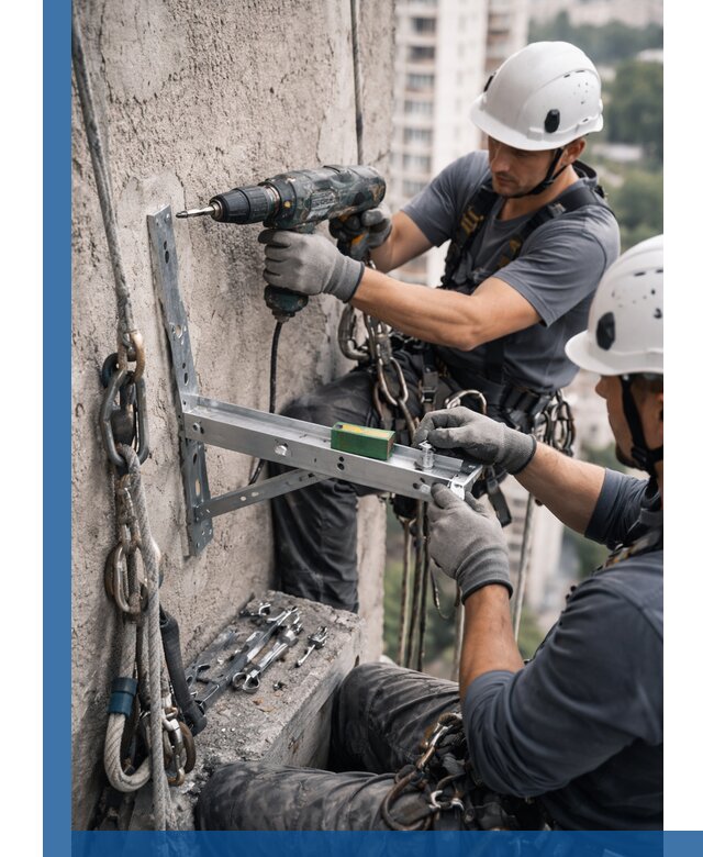 Установка кронштейнов кондиционера и крепежа в Ноябрьске