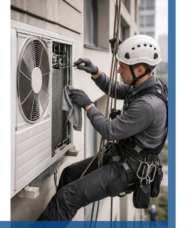 Обслуживание внешнего блока кондиционера в Ноябрьске от 2735 р.ВЫСОТНИК-Нбс