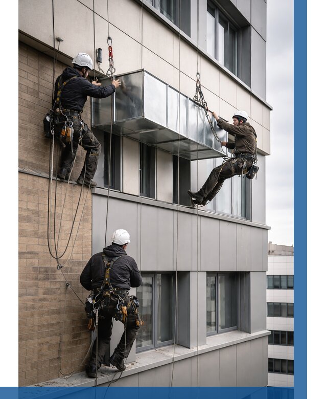 Монтаж воздуховодов на фасаде в Ноябрьске от 1520 р. | ВЫСОТНИК-Нбс