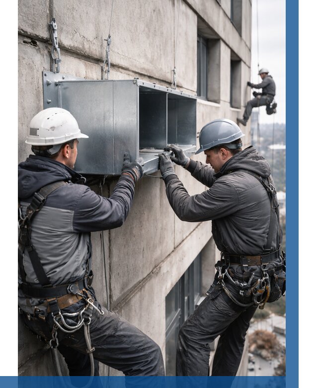 Монтаж вентиляционных коробов в Ноябрьске от 3039 р. | ВЫСОТНИК-Нбс