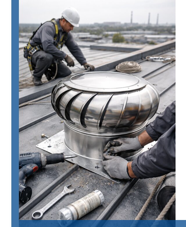 Установка дефлекторов на кровле в Ноябрьске профессионально