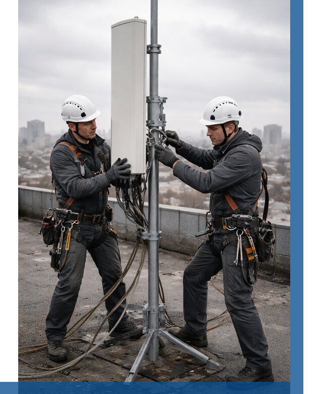 Монтаж антенн связи на крыше в Ноябрьске от 8611 р. | ВЫСОТНИК-Нбс