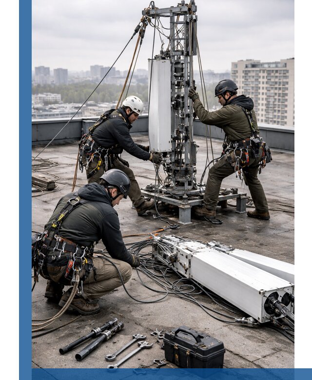 Демонтаж антенн на крыше зданий в Ноябрьске с гарантией