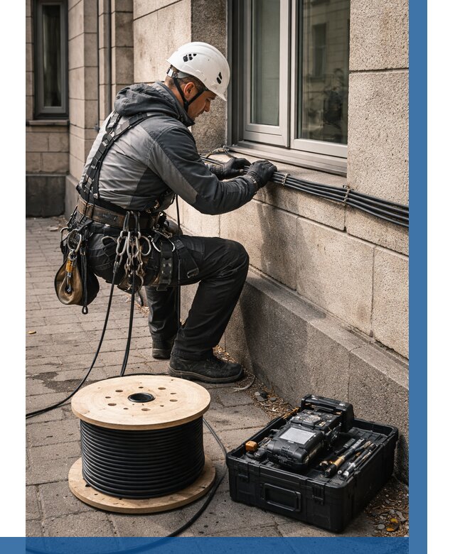 Прокладка оптоволоконного кабеля в Ноябрьске от 810 р. | ВЫСОТНИК-Нбс