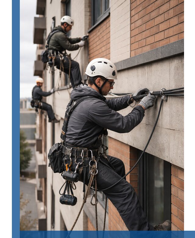 Крепление кабеля на фасаде монтаж и крепеж в Ноябрьске