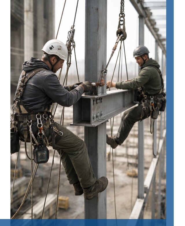 Монтаж металлоконструкций на высоте в Ноябрьске от 3546 р. | ВЫСОТНИК-Нбс